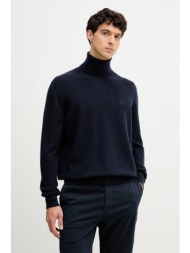 πουλόβερ κασμίρ bally ανδρικό, χρώμα: ναυτικό μπλε, mkn08o 100% κασμίρι