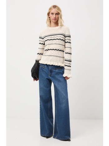 πουλόβερ medicine χρώμα μπεζ 68% βαμβάκι, 32% πολυεστέρας