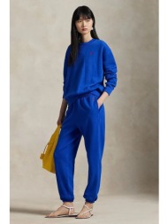 παντελόνι φόρμας polo ralph lauren χρώμα: μοβ, 211971700 83% βαμβάκι, 17% πολυεστέρας