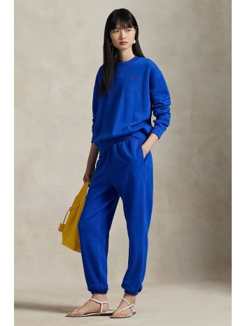 παντελόνι φόρμας polo ralph lauren χρώμα μοβ, 211971700