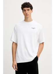 βαμβακερό μπλουζάκι calvin klein jeans ανδρικό, χρώμα: άσπρο, lv04rd825g 100% βαμβάκι