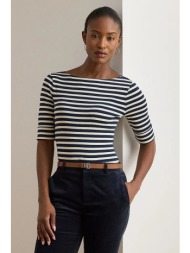 μπλουζάκι lauren ralph lauren χρώμα: ναυτικό μπλε, 200980041 94% βαμβάκι, 6% ελαστάν
