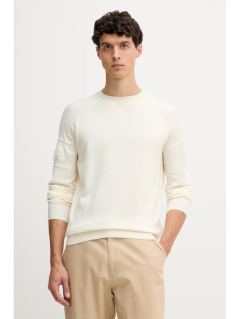 μάλλινο πουλόβερ karl lagerfeld ανδρικό, χρώμα μπεζ