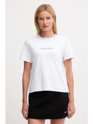 βαμβακερό μπλουζάκι calvin klein jeans χρώμα: άσπρο, lv047d213g 100% βαμβάκι