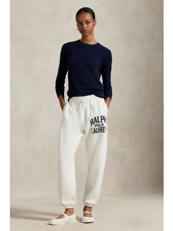 παντελόνι φόρμας polo ralph lauren χρώμα άσπρο, 211971758