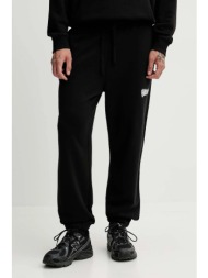 βαμβακερό παντελόνι hugo blue χρώμα: μαύρο, 50549779 100% βαμβάκι