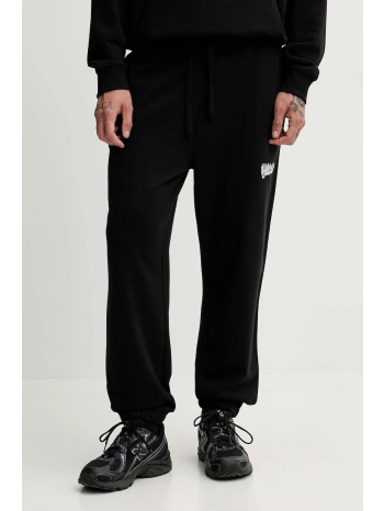 βαμβακερό παντελόνι hugo blue χρώμα μαύρο, 50549779 100%