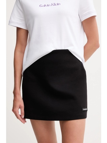 φούστα calvin klein jeans χρώμα μαύρο, lv044d221g κύριο