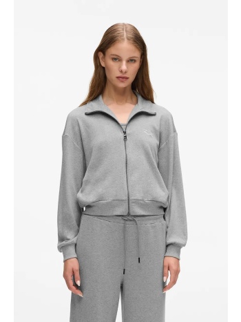 μπλούζα karl lagerfeld χρώμα γκρι, a4w44017 44% βισκόζη