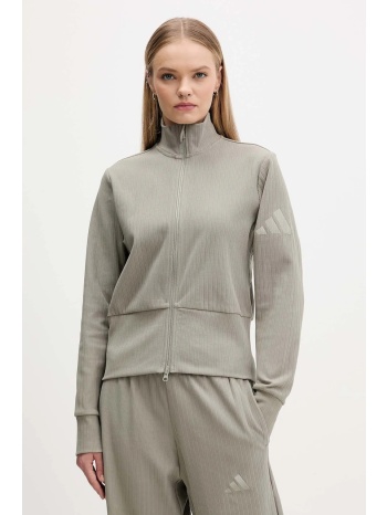 μπλούζα adidas all szn winterized χρώμα πράσινο, jw7435