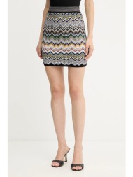 φούστα missoni χρώμα: καφέ, ds25wh0l.bk01cq 70% βισκόζη, 21% μαλλί, 5% πολυαμίδιο, 3% πολυεστέρας, 1