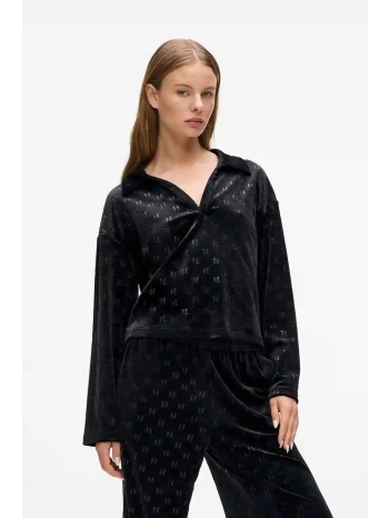 μπλούζα karl lagerfeld χρώμα μαύρο, a4w44007 94%