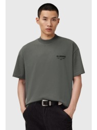 βαμβακερό μπλουζάκι allsaints xander ανδρικό, χρώμα: πράσινο, m030jc 100% οργανικό βαμβάκι