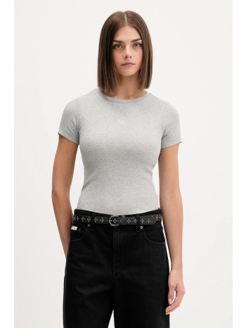 μπλουζάκι guess jeans χρώμα γκρι, w5bp45 ka0h1 98%