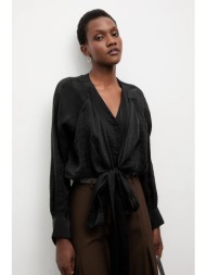 πουκάμισο answear.lab χρώμα: μαύρο 60% ρεγιόν, 40% πολυαμίδιο