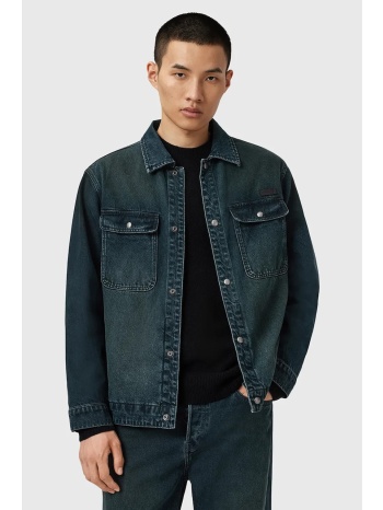 τζιν μπουφάν allsaints castleford χρώμα ναυτικό μπλε