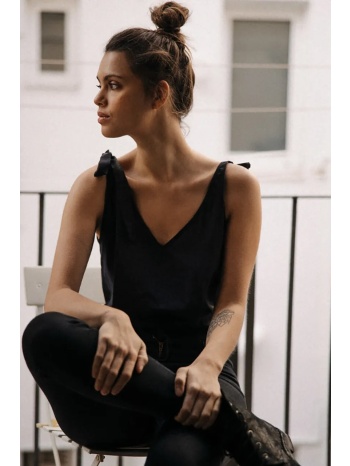 βαμβακερό τοπ muuv. χρώμα μαύρο, 0 100% βαμβάκι