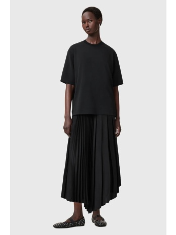 φόρεμα και μπλουζάκι allsaints jax χρώμα μαύρο, w326db