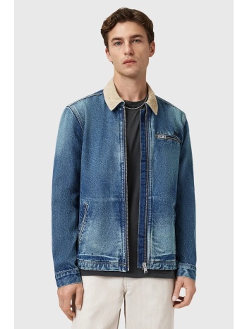 τζιν μπουφάν allsaints rothwell χρώμα μπλε, m030od 100%