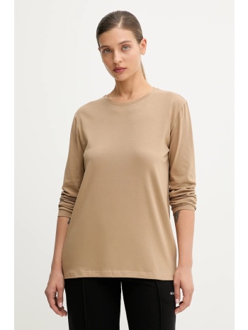 μακρυμάνικο muuv. χρώμα μπεζ, 0 92% βαμβάκι, 8% ελαστάν