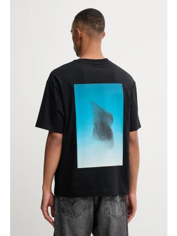 βαμβακερό μπλουζάκι hugo ανδρικό, χρώμα μαύρο, 50549156