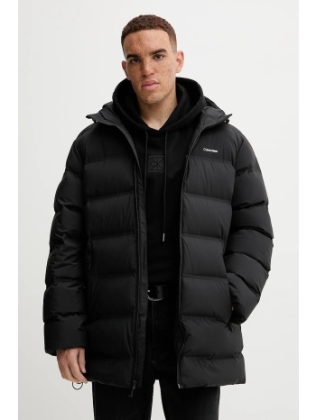 μπουφάν με επένδυση από πούπουλα calvin klein χρώμα μαύρο