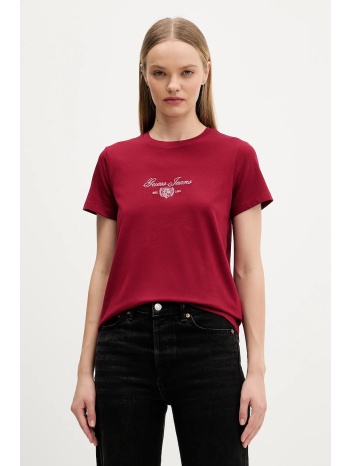 μπλουζάκι guess jeans χρώμα κόκκινο, w5bi09 j1314 95%