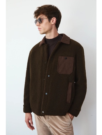 πουκάμισο μπουφάν medicine χρώμα καφέ κύριο υλικό 100%