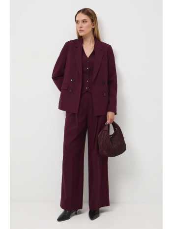 σακάκι double breasted medicine χρώμα μπορντό κύριο υλικό