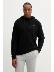 μπλούζα hugo χρώμα: μαύρο, με κουκούλα, 50556969 60% βαμβάκι, 40% πολυεστέρας