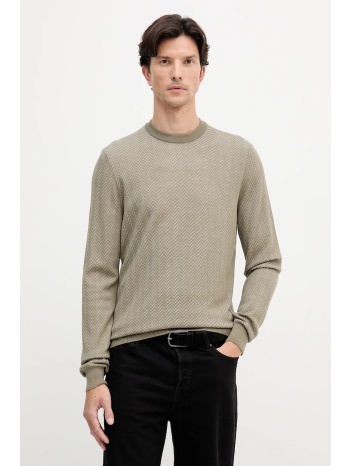 πουλόβερ με προσθήκη μαλλιού boss χρώμα πράσινο, 50549985