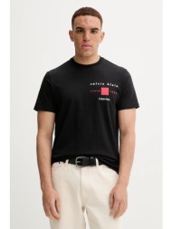 βαμβακερό μπλουζάκι calvin klein ανδρικό, χρώμα: μαύρο, lv04rd817g 100% βαμβάκι