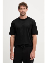 βαμβακερό μπλουζάκι boss ανδρικό, χρώμα: μαύρο, 50546404 100% βαμβάκι