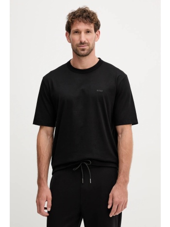 βαμβακερό μπλουζάκι boss ανδρικό, χρώμα μαύρο, 50546404