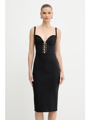 φόρεμα elisabetta franchi χρώμα μαύρο, ab87857e2 κύριο