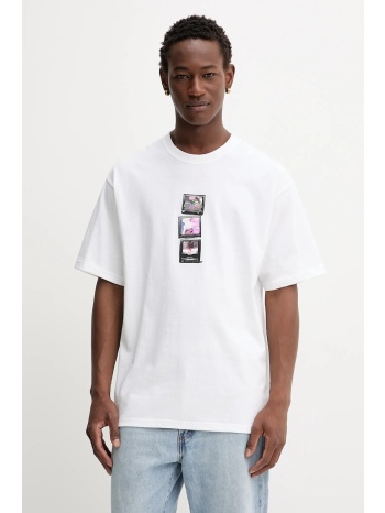 βαμβακερό μπλουζάκι vans ανδρικό, χρώμα άσπρο