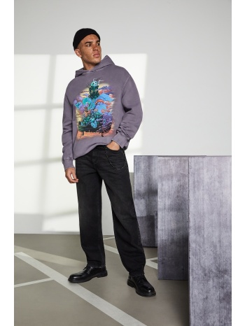 βαμβακερή μπλούζα medicine χρώμα μοβ, με κουκούλα κύριο