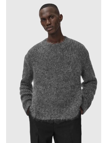 πουλόβερ με προσθήκη μαλλιού allsaints myles χρώμα γκρι