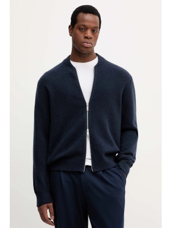 ζακέτα με προσθήκη μαλλιού calvin klein χρώμα ναυτικό