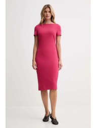 φόρεμα calvin klein χρώμα: ροζ, lv044d063g υλικό 1: 96% πολυεστέρας, 4% ελαστάν
υλικό 2: 100% πολυεσ