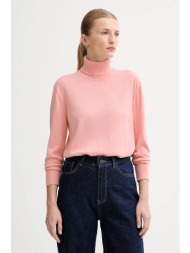 πουλόβερ με προσθήκη μαλλιού calvin klein χρώμα: ροζ, lv044d371g 55% πολυεστέρας, 45% μαλλί