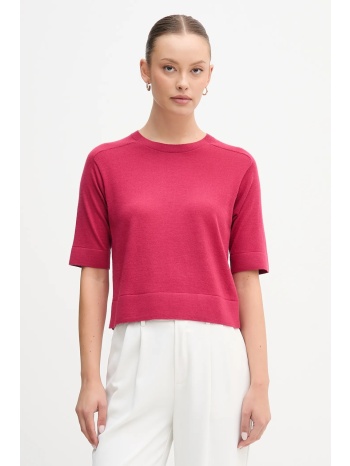 μάλλινο πουλόβερ united colors of benetton χρώμα ροζ