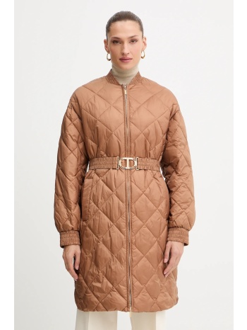 μπουφάν twinset χρώμα καφέ, 252tp2130 κύριο υλικό 100%