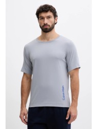 μπλουζάκι calvin klein performance χρώμα: γκρι, lvgmf5k106 57% βαμβάκι, 38% πολυεστέρας, 5% ελαστάν