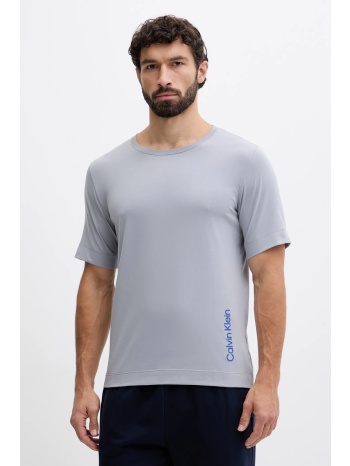 μπλουζάκι calvin klein performance χρώμα γκρι, lvgmf5k106