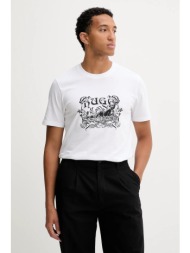 βαμβακερό μπλουζάκι hugo ανδρικό, χρώμα: άσπρο, 50548565 100% βαμβάκι