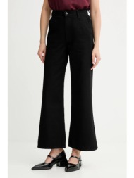 τζιν παντελόνι calvin klein χρώμα: μαύρο, lv047d770g 60% βαμβάκι, 40% lyocell