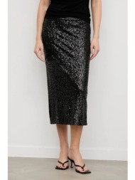 φούστα answear.lab χρώμα: μαύρο 95% πολυεστέρας, 5% ελαστάν