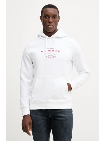 μπλούζα tommy hilfiger χρώμα άσπρο, με κουκούλα