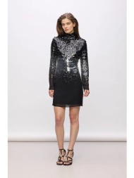 φόρεμα karl lagerfeld karl lagerfeld studio χρώμα: μαύρο, a4w13051 100% βισκόζη